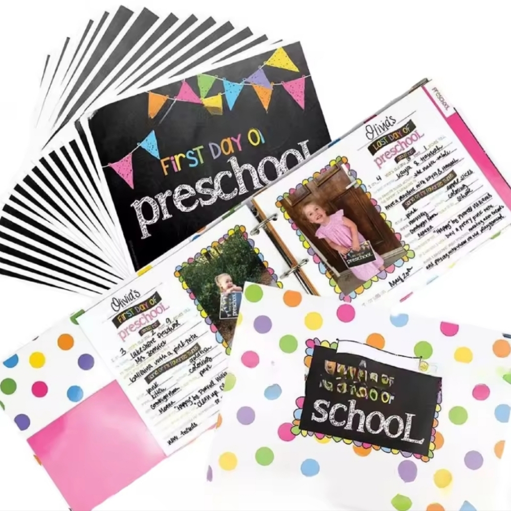 Colorful Memory Keeper Keepsake Polka Dot First Last Day Of School Memory Book